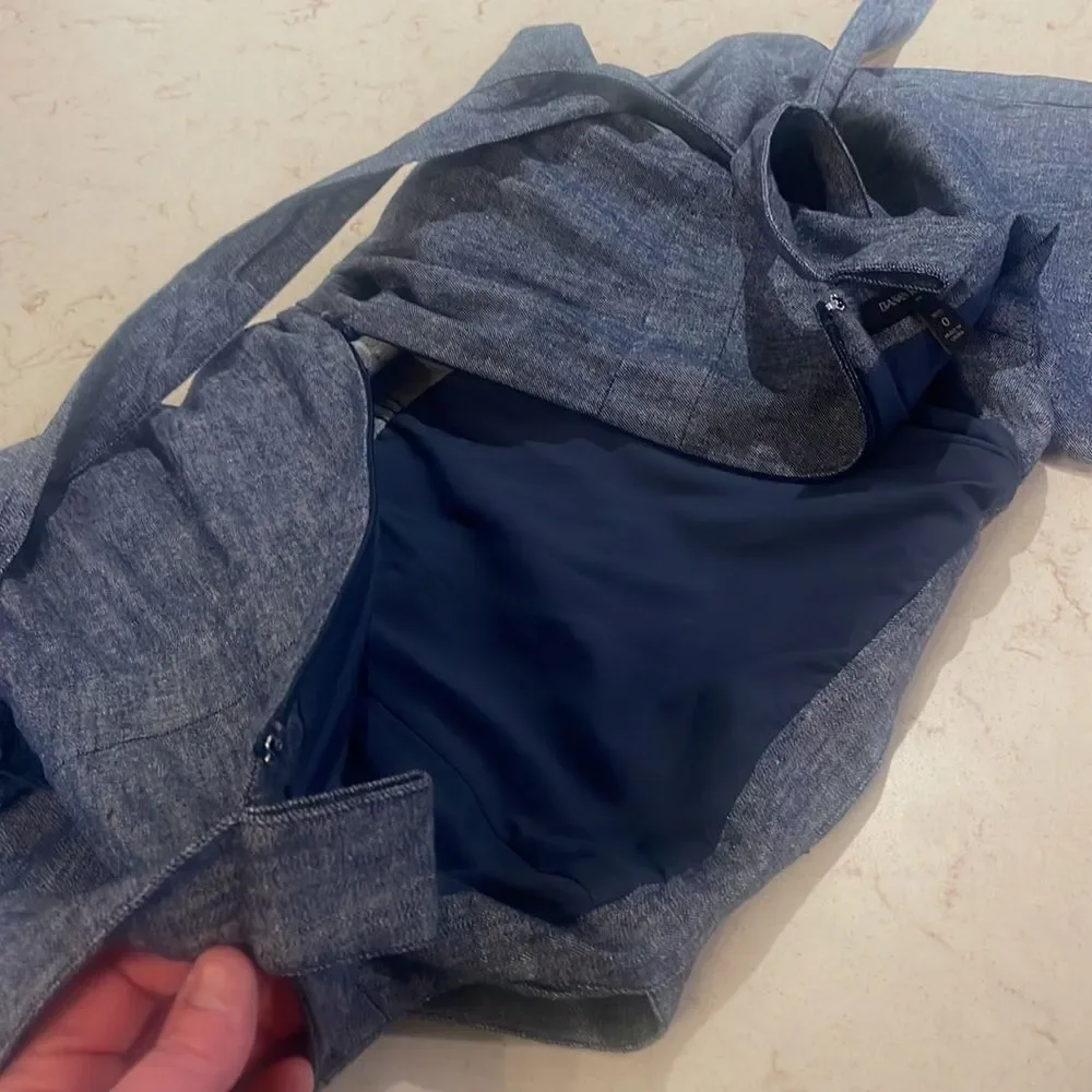 Banana Republic linen blend chambray jumpsuit SZ 0